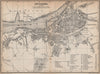 GOTHENBURG GÖTEBORG antique town city stadsplan. Sweden karta 1885 old map