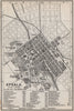 UPPSALA antique town city stadsplan. Sweden karta. BAEDEKER 1885 old map