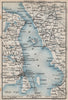 ØRESUND Oresund. Shores of The Sound. Sweden Denmark Copenhagen 1885 old map