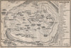 SKANSEN OPEN-AIR MUSEUM. Topo-map. Stockholm, Sweden karta. BAEDEKER 1899