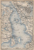 ØRESUND Oresund. Shores of The Sound. Sweden Denmark Helsingor 1899 old map