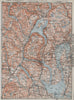 INNER OSLOFJORD. Tyrifjord Kongsberg Lake Krøderen Topo-map. Norway 1909