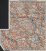 Kroderen, Randsfjord & Valdres. Dokka Gjovik Jaren. Topo-map. Norway 1909