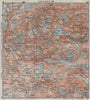 JOTUNHEIMEN Nasjonalpark topo-map. Norway kart. BAEDEKER 1909 old antique