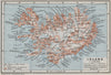 ICELAND/Island. Reykjavik. Topo-map kort. BAEDEKER 1909 old antique chart