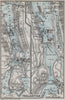 TROLLHATTAN FALLS. Trollhättan. Topo-map. Sweden karta. BAEDEKER 1909 old