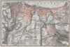 JONKOPING Jönköping town city stadsplan. Inset Huskvarna. Sweden karta 1909 map