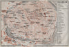 SKANSEN OPEN-AIR MUSEUM. Topo-map. Stockholm, Sweden karta. BAEDEKER 1909
