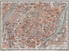 COPENHAGEN København Kobenhavn INNER TOWN city byplan. Denmark kort 1909 map