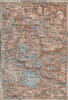 HARDANGERVIDDA. Hardangerjokulen. Topo-map. Norway kart. BAEDEKER 1912 old