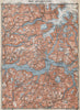 CENTRAL SOGNEFJORD topo-map. Leikanger Sogndal. Norway kart. BAEDEKER 1912