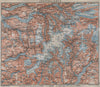 Jostedalsbreen Glacier. Stryn Alhus Re Olden Loen. Topo-map. Norway 1912