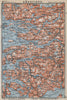 SOGN OG FJORDANE. Sondfjord Söndfjord. Floro. Topo-map. Norway kart 1912