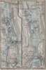 TROLLHATTAN FALLS. Trollhättan. Topo-map. Sweden karta. BAEDEKER 1912 old
