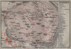 SKANSEN OPEN-AIR MUSEUM. Topo-map. Stockholm, Sweden karta. BAEDEKER 1912