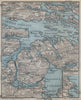 STOCKHOLM EAST ENVIRONS. Saltsjöbaden Molna Vaxholm. Topo-map. Sweden 1912