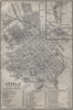 UPPSALA antique town city stadsplan. Sweden karta. BAEDEKER 1912 old map