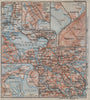 LAKE SILJAN REGION. Rättvik Falun Mora town plans. Sweden karta 1912 old map
