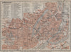 COPENHAGEN København Kobenhavn antique town city byplan. Denmark kort 1912 map