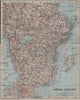 SOUTHERN SWEDEN. Södra Sverige karta. BAEDEKER 1912 old antique map plan chart