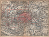 PARIS ET SES ENVIRONS. St-Germain-en-Laye Versailles St Cloud carte 1898 map