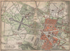 VERSAILLES. Château, ville & parc plan. Yvelines carte. BAEDEKER 1898 old map