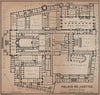 PALAIS DE JUSTICE premier étage/first floor plan. Île de la Cité Paris 1900 map