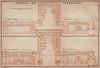CHÂTEAU DE VERSAILLES; PREMIER ETAGE & REZ-DE-CHAUSSÉE floor plans 1900 map