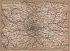 ÎLE-DE-FRANCE. Paris environs. Seine Oise Eure Loir Aisne carte 1900 old map