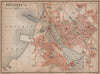 BOULOGNE-SUR-MER town city plan de la ville. Pas-de-Calais carte 1900 old map