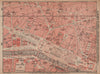 CHAMPS ÉLYSÉES LOUVRE GRANDS BOULEVARDS city plan Paris 1e 2e 7e 8e 9e 1900 map