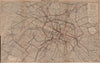 PARIS. Itinéraires Omnibus, Tramways & Bateaux. Bus trams boat routes 1900 map