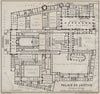 PALAIS DE JUSTICE premier étage/first floor plan. Île de la Cité Paris 1907 map