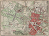 VERSAILLES. Château, ville & parc plan. Yvelines carte. BAEDEKER 1907 old map