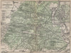FORÊT DE FONTAINEBLEAU & town plan. Topo-map. Seine-et-Marne carte 1907