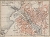 BOULOGNE-SUR-MER town city plan de la ville. Pas-de-Calais carte 1907 old map