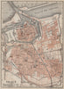 CALAIS antique town city plan de la ville. Pas-de-Calais carte 1907 old map