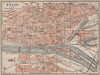ROUEN antique town city plan de la ville. Seine-Maritime carte 1907 old map