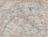 PARIS TRAMWAYS & METROPOLITAIN RAILWAYS. Underground railways carte 1907 map