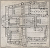 PALAIS DE JUSTICE premier étage/first floor plan. Île de la Cité Paris 1910 map