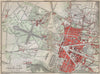 VERSAILLES. Château, ville & parc plan. Yvelines carte. BAEDEKER 1910 old map