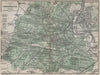 FORÊT DE FONTAINEBLEAU & town plan topo-map. Seine-et-Marne carte 1910 old