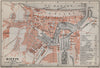 DIEPPE antique town city plan de la ville. Seine-Maritime carte 1910 old map