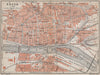 ROUEN antique town city plan de la ville. Seine-Maritime carte 1910 old map