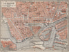 LE HAVRE antique town city plan de la ville. Seine-Maritime carte 1910 old map