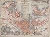 CHERBOURG town city plan de la ville. Manche. Rade de Cherbourg carte 1910 map
