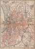 DÜSSELDORF town city stadtplan. Northrhine-Westfalia. Dusseldorf karte 1896 map