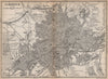 ELBERFELD / WUPPERTAL  antique town city stadtplan. Germany karte 1896 old map