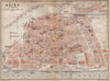 MAINZ antique town city stadtplan. Rhineland-Palatinate. Mayence karte 1896 map
