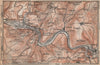 BAD EMS & NASSAU environs. Dausenau Lahn. Deutschland karte. BAEDEKER 1896 map